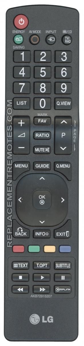 LG AKB72915207 TV Remote Control