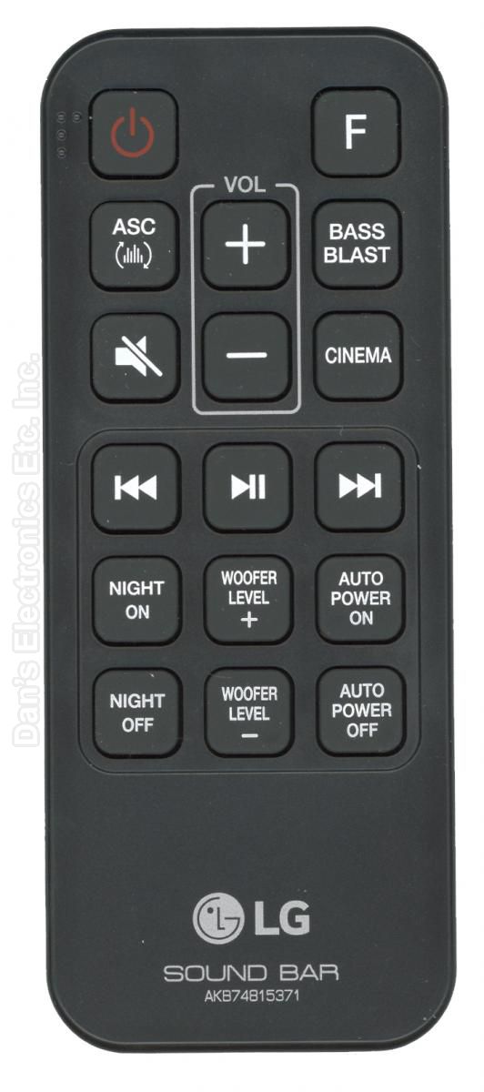 Buy LG AKB74815371 Sound Bar System Remote Control