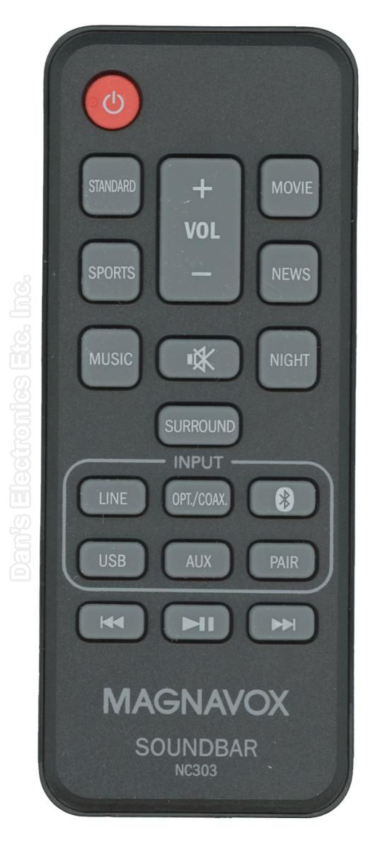 Buy Magnavox NC303 NC303UH Sound Bar System Sound Bar Remote Control