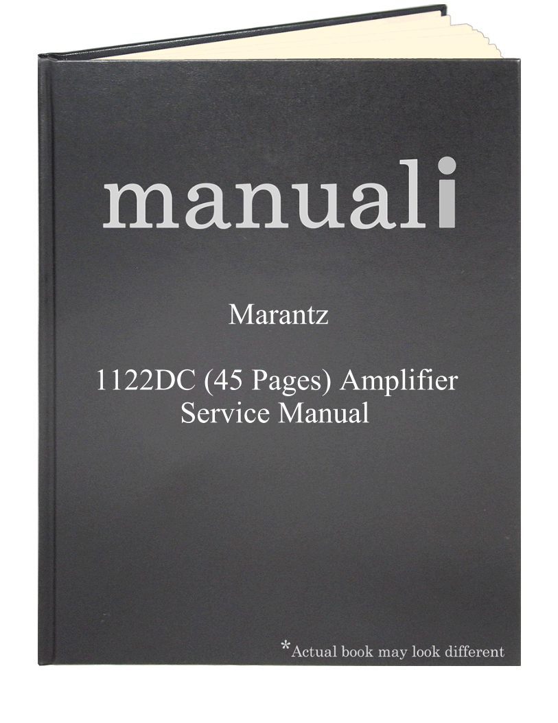 Marantz 1122DC (45 pages) Amplifier Service Manual