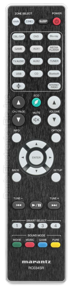 MARANTZ RC034SR Audio/Video Receiver Receiver Remote Control