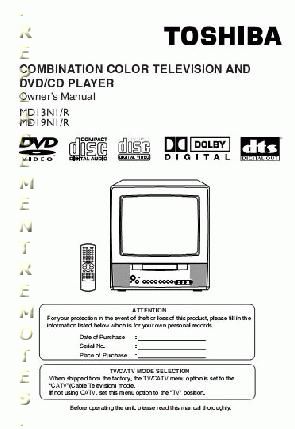 TOSHIBA MD13N1R MD19N1ROM TV/DVD Combo Operating Manual