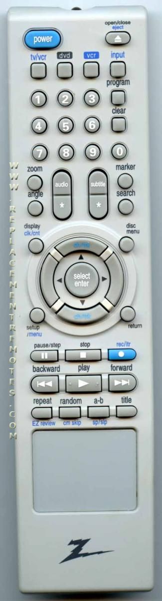 ZENITH N112A DVD Player DVD Remote Control