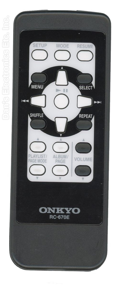 ONKYO RC670E Audio Remote Control