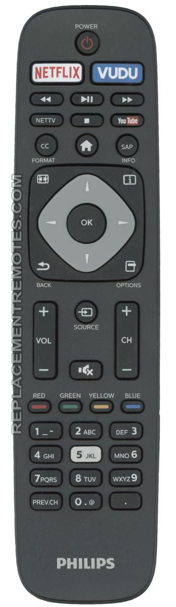 USED Genuine Philips NH500UP 4K UHD Smart TV Remote Control 