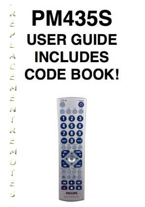 Philips cl035a universal remote control user guide
