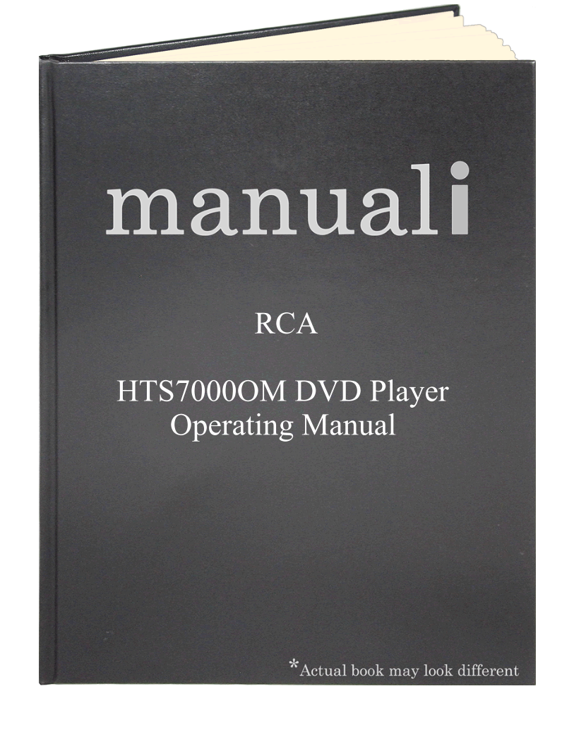 RCA HTS7000OM DVD Player Operating Manual
