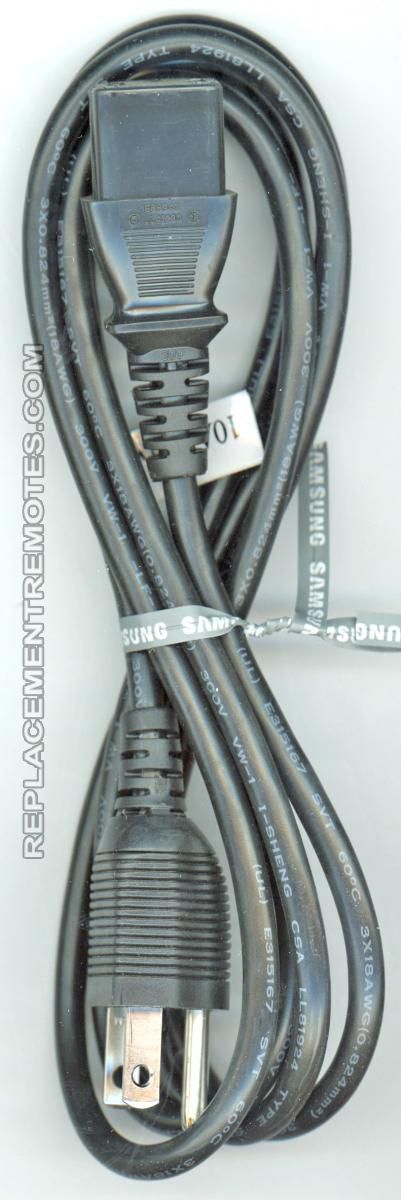 Samsung 3903000085 CBF (AC) Power Cable | 6 ft | Straight 3-Prong Female to Straight 3-Prong Male - 3903-000085