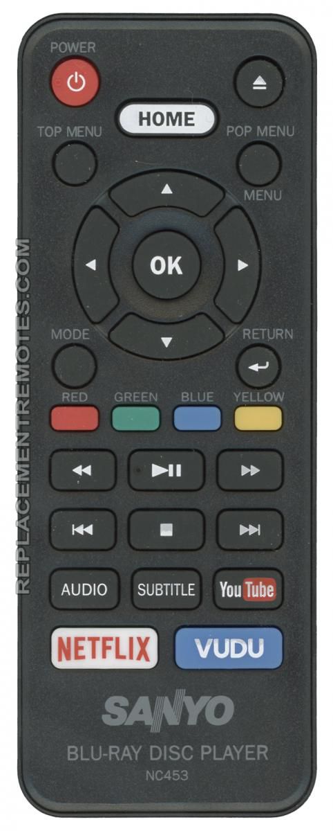 Buy SANYO NC453UL Blu-Ray DVD Player Remote Control