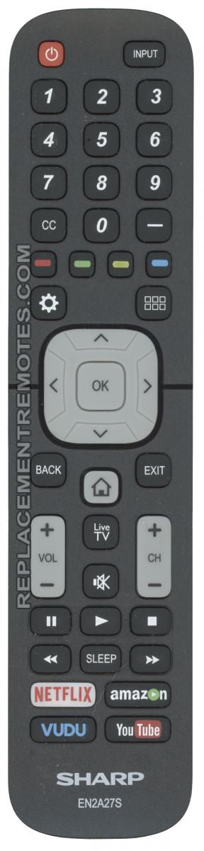 New EN2A27S Remote Control for Sharp Smart TV 55H6B 50H7GB 50H6B N6200U LC-40N5000U LC-43N5000U LC-50N5000U LC-50N6000U LC-50N7000U LC-55N620CU LC-65N9000U LC-75N620U LC-75N8000U 
