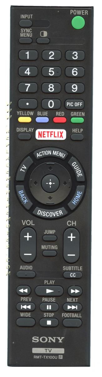 SONY RMTTX100U TV TV Remote Control
