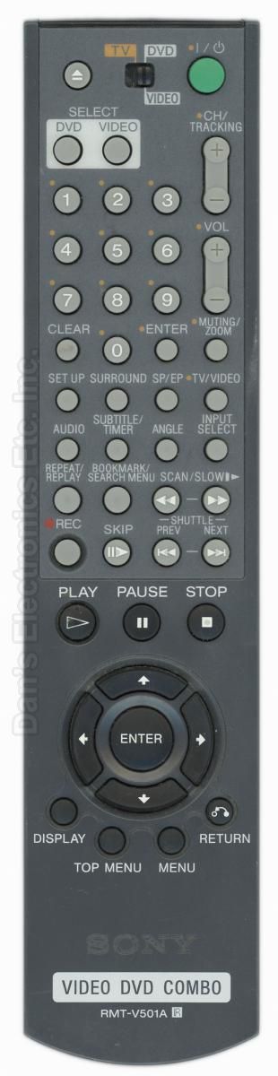 SONY RMTV501A DVD/VCR Remote Control