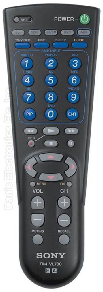 SONY RMVL700 Advanced Universal Remote Control
