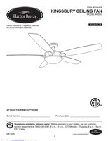 Harbor Breeze 0184428KINGSBURYCEILINGFANOM Ceiling Fan Operating Manual