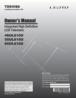 Toshiba 46UL610U 55UL610U 65UL610U TV Operating Manual