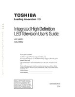 Toshiba 50L3400 TV Operating Manual