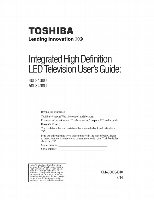 Toshiba 50L3400 TV Operating Manual