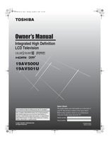 Toshiba 19AV500 TV Operating Manual