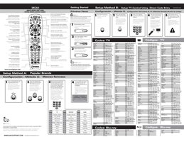 Universal-Electronics URC2025OM Universal Remote Control Operating Manual