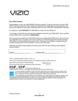 Vizio M220NV TV Operating Manual