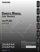 TOSHIBA 20AF44OM Operating Manuals