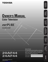 Toshiba 20AF44 24AF44 Consumer Electronics Operating Manual