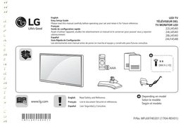 LG 24LF454B TV Operating Manual