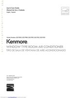 Kenmore 25370151OM Air Conditioner Unit Operating Manual