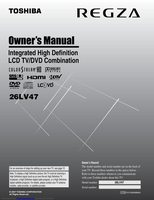 Toshiba 26LV47 TV Operating Manual