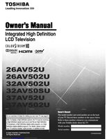 Toshiba 26AV52U TV Operating Manual