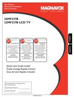 Philips 26MF337B 26MF337B/27 26MF337B/27B TV Operating Manual