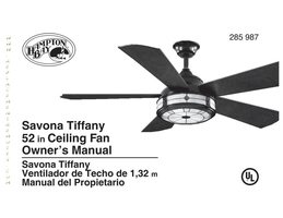 Hampton Bay 285987 Ceiling Fan Operating Manual