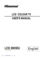 Hisense 32H3E TV Operating Manual