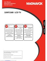 Magnavox 32MF338B/F7 TV Operating Manual