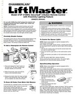 Download LiftMaster 373P Premium 3-Button Vizor 315 MHz Garage Door Opener Remote Control documentation