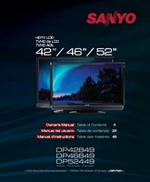 Sanyo DP52449 TV Operating Manual