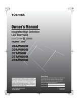 Toshiba 26AV500U 37av500u 37AV50U TV Operating Manual