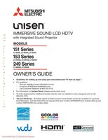 Mitsubishi LT40153 LT46151 LT46153 TV Operating Manual