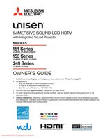 Mitsubishi LT40153 LT46151 LT46153 TV Operating Manual