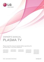 LG 42PA4500 50PA4500 60PA5500 TV Operating Manual