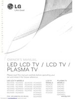 LG 42LV5500 TV Operating Manual