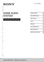 Sony HCDSHAKE33 Audio/Video Receiver Operating Manual