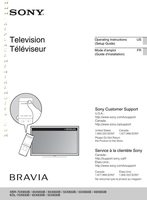Sony KDL70X830B TV Operating Manual