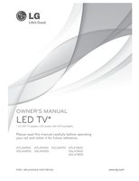 LG 47LA6900 TV Operating Manual