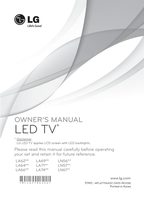 LG 47LA7400 TV Operating Manual