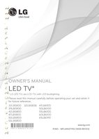 LG MFL68027912OM TV Operating Manual