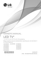 LG MFL68027912OM TV Operating Manual