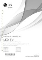 LG 47LB5900 47LB5900UV 47LB6000UH TV Operating Manual