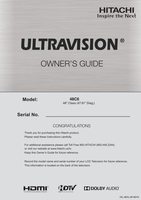 Hitachi 48C6 TV Operating Manual