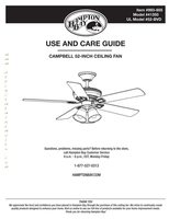 Hampton Bay 51350 Campbell 52in Ceiling Fan Operating Manual